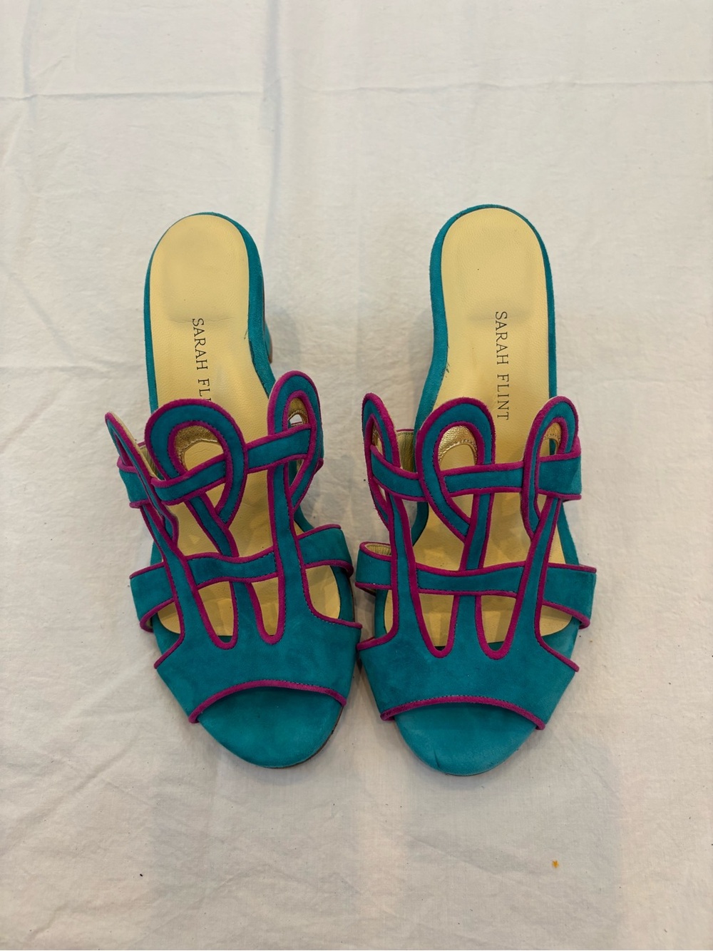Vintage Sarah Flint Arabesque Wedge Sandals Y2K